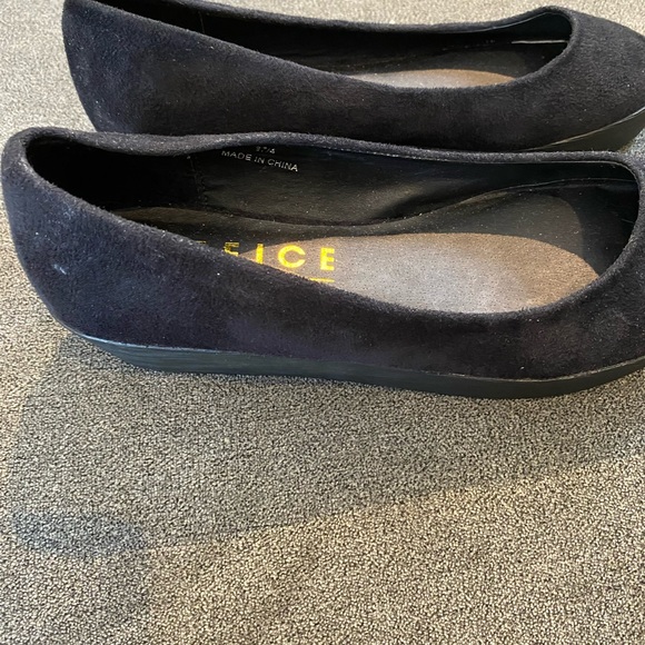 Platform, ballet shoes, suede, black, size marked as 37/4 - Picture 5 of 8